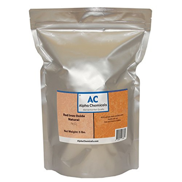 Red Iron Oxide, Fe2O3, 5 Lb