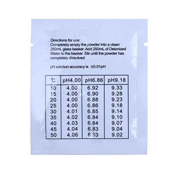 15-pack pH Meter Buffer Solution Powder pH Calibration