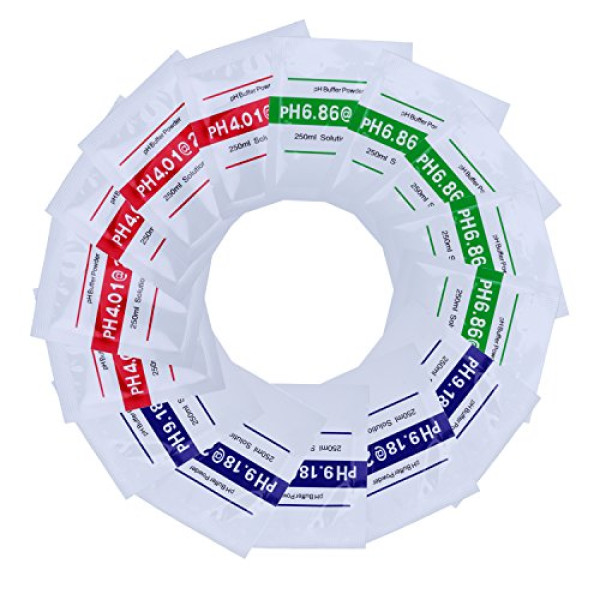 15-pack pH Meter Buffer Solution Powder pH Calibration