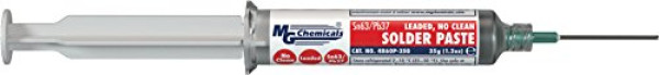 MG Chemicals 4860P-35G 63/37 No Clean, Leaded Solder Paste, 35 g (1.2 oz) Syringe