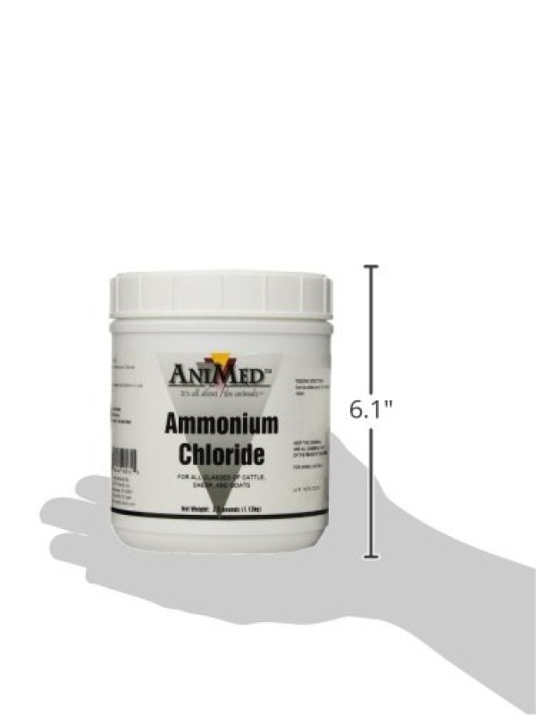 AniMed Powder 99.9-Percent Ammonium Chloride for Horses Dogs Cats Cows Sheep and Goats, 2.5-Pound