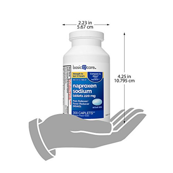 Basic Care Naproxen Sodium Tablets, 300 Count