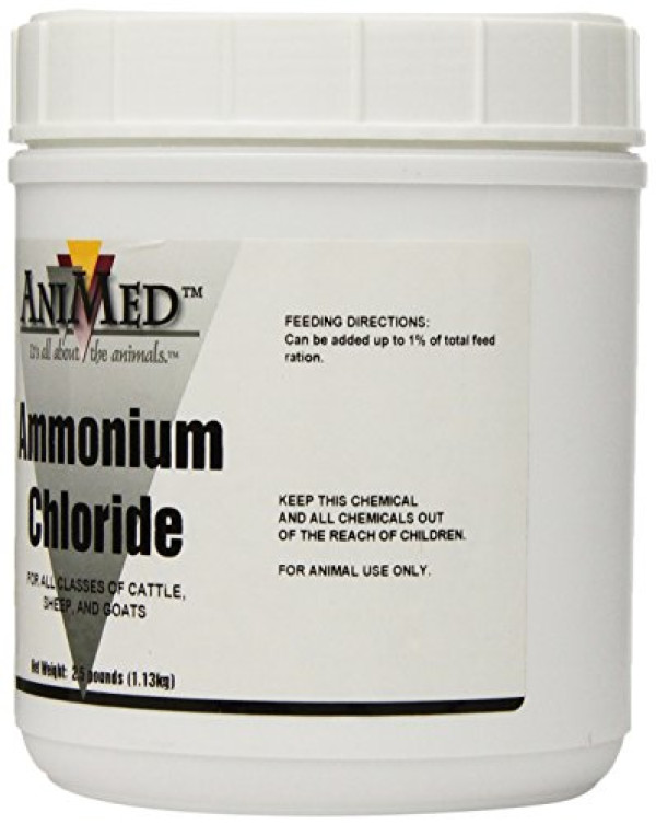 AniMed Powder 99.9-Percent Ammonium Chloride for Horses Dogs Cats Cows Sheep and Goats, 2.5-Pound