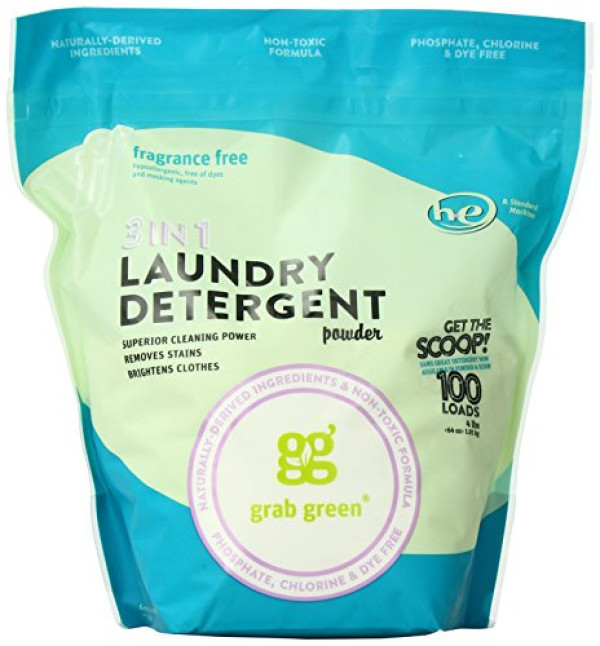 Grab Green Natural 3-in-1 Laundry Detergent Powder, 100 Loads