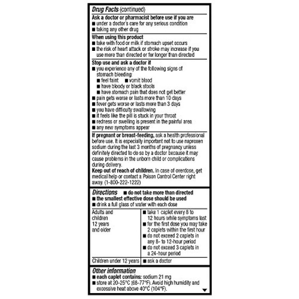 Basic Care Naproxen Sodium Tablets, 300 Count