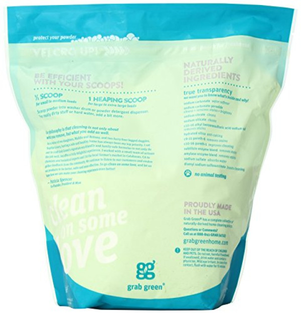 Grab Green Natural 3-in-1 Laundry Detergent Powder, 100 Loads