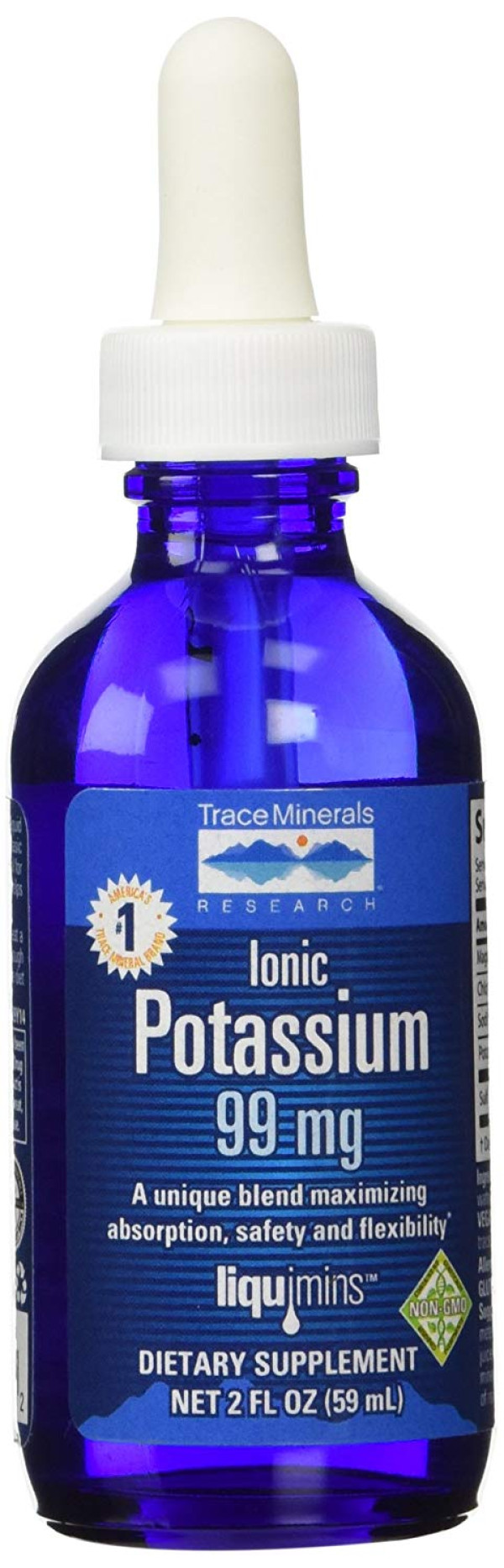 Trace Minerals Research Liquid Ionic Potassium Supplement, 2 Oz