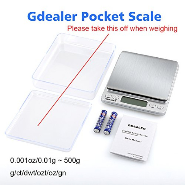 Digital Pocket Scale 0.001 oz / 0.01 g, 500 g max