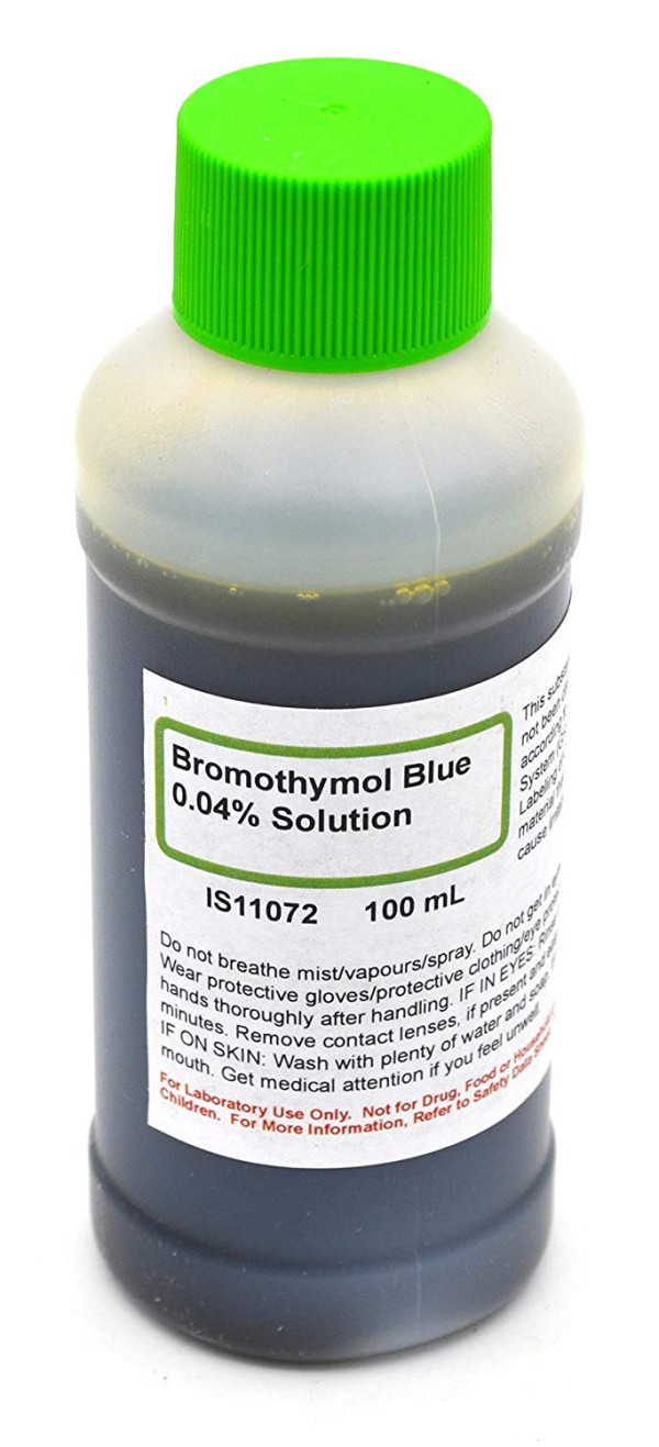 0.04% Aqueous Bromothymol Blue, 100mL