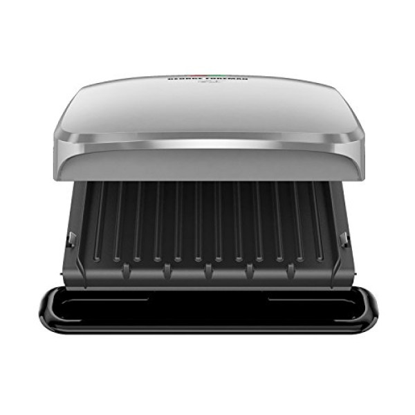 George Foreman 4-Serving Removable Plate Grill and Panini Press, Platinum, GRP3060P