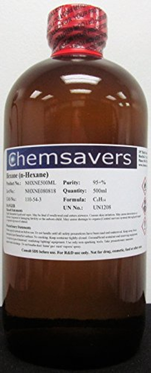 Buy Hexane (n-Hexane), 95+%, 500ml - on sale today