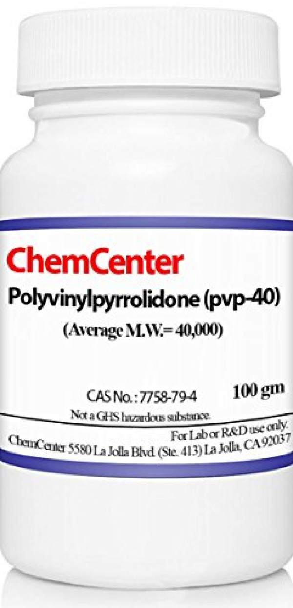 Polyvinlypyrrolidone, Povidone, (PVP-40),k-30, Ultra Pure, 100 grams