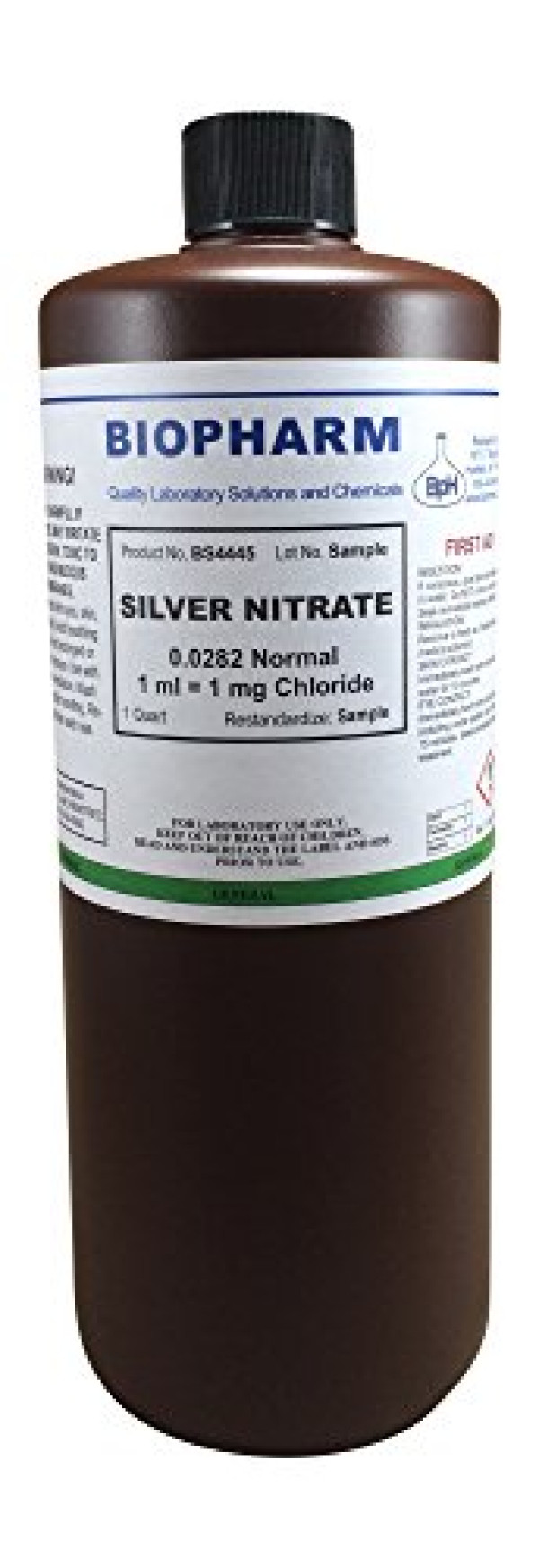 Silver Nitrate 0.0282 Normal Standard Solution 1ml = 1mg Chloride for Chloride Assay