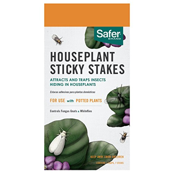 Safer Brand House Plant Sticky Stakes 7 traps - 12 pack