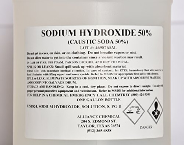 Sodium Hydroxide 50%(Caustic Soda 50%) - 1 Gallon Bottle