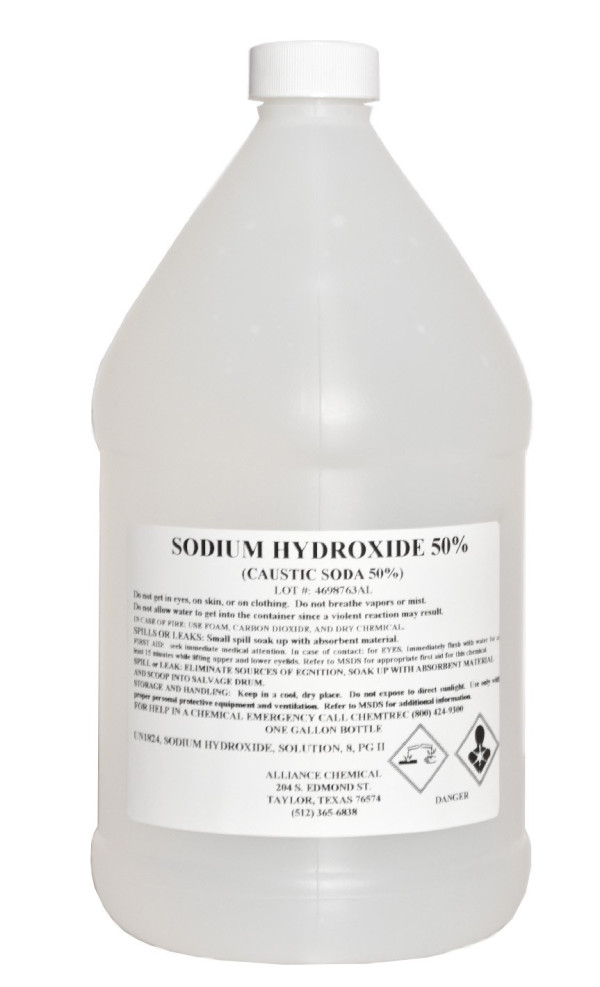 Sodium Hydroxide 50%(Caustic Soda 50%) - 1 Gallon Bottle