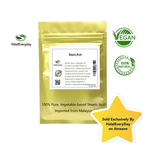 Stearic Acid White Flakes Food Grade NF/USP, 3 Lbs