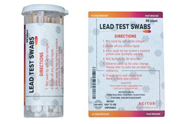 Scitus Lead Test Kit with 30 Testing Swabs Rapid Test Results in 30 Seconds