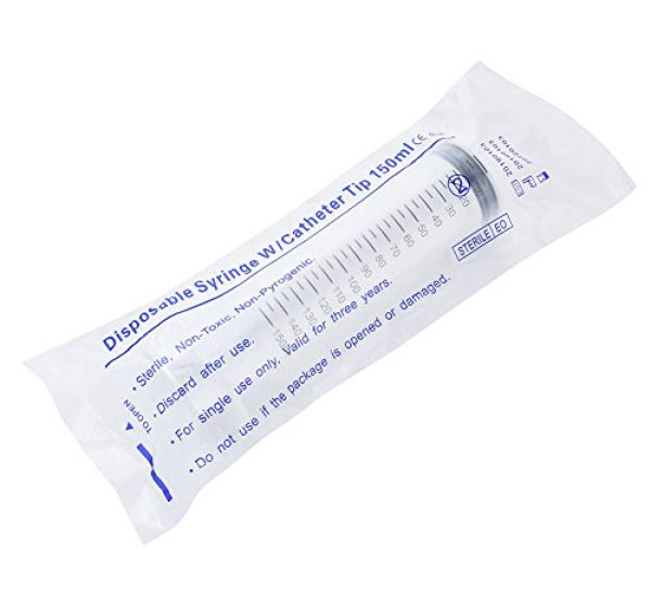 3 Pack 150ml Syringes, Large Plastic Garden Syringe for Scientific Labs, Watering, Refilling
