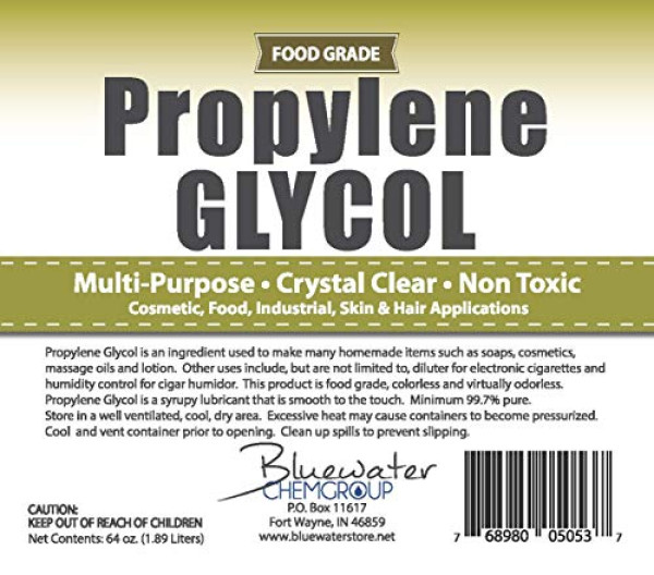 Propylene Glycol - Half Gallon - Highest Purity, Humectant, Fog Machine etc