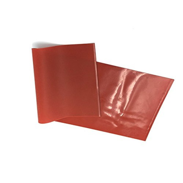 Flexible Heat Resistant Silicone Rubber Sheeting, High Temp,Smooth Finish, Red 1/8 by 12 by 12 inch