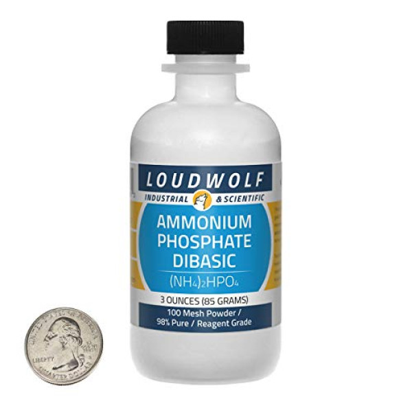 Ammonium Phosphate Dibasic, 98% Fine Powder, 3 Oz