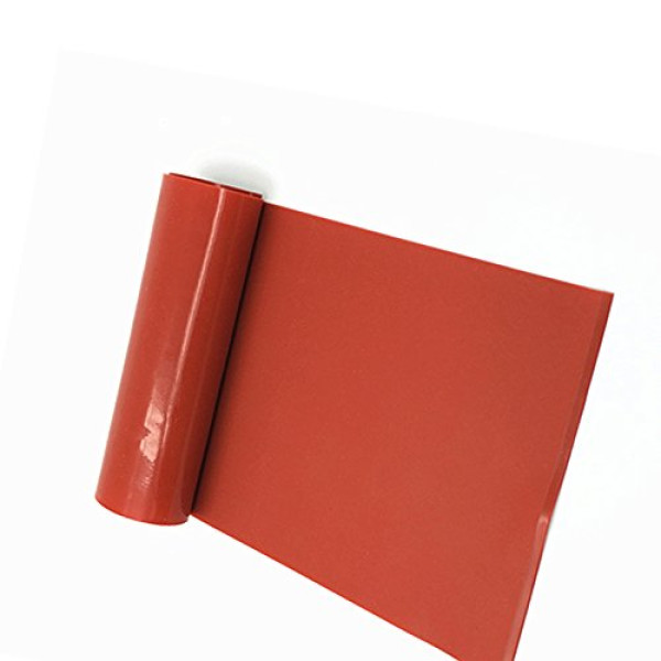 Flexible Heat Resistant Silicone Rubber Sheeting, High Temp,Smooth Finish, Red 1/8 by 12 by 12 inch
