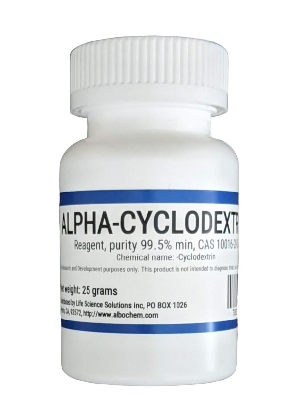 Alpha-Cyclodextrin Pure Powder, 99.5%, 25 Grams