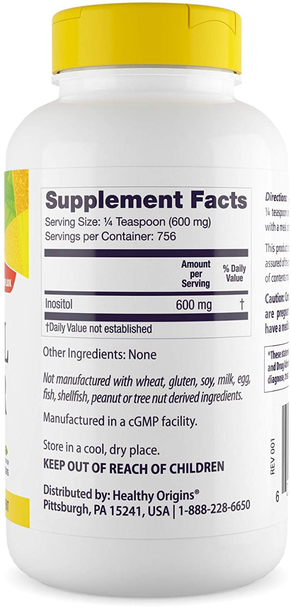 Healthy Origins Inositol Powder, 16 Ounce