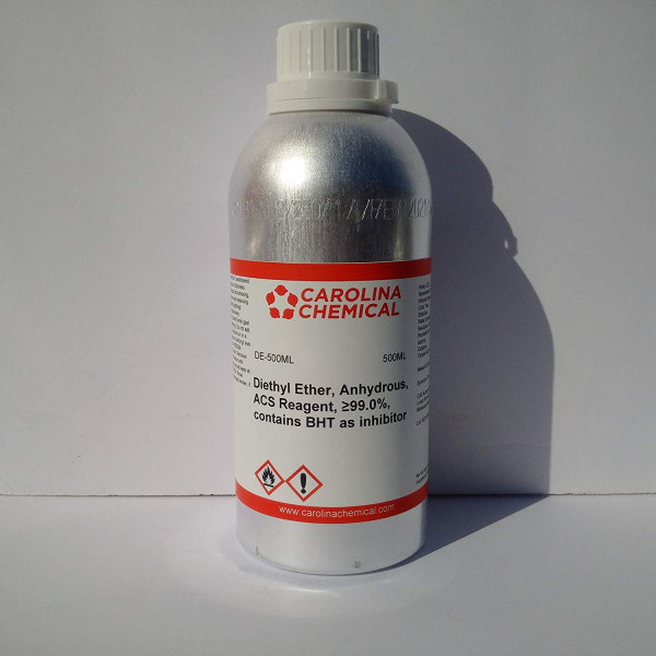 Diethyl Ether, Anhydrous, ACS Reagent, ≥99.0%, 500ML
