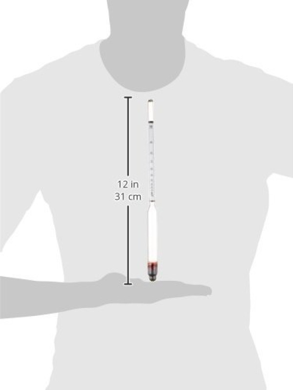 Hydrometer - Alcohol, 0-200 Proof and Tralle