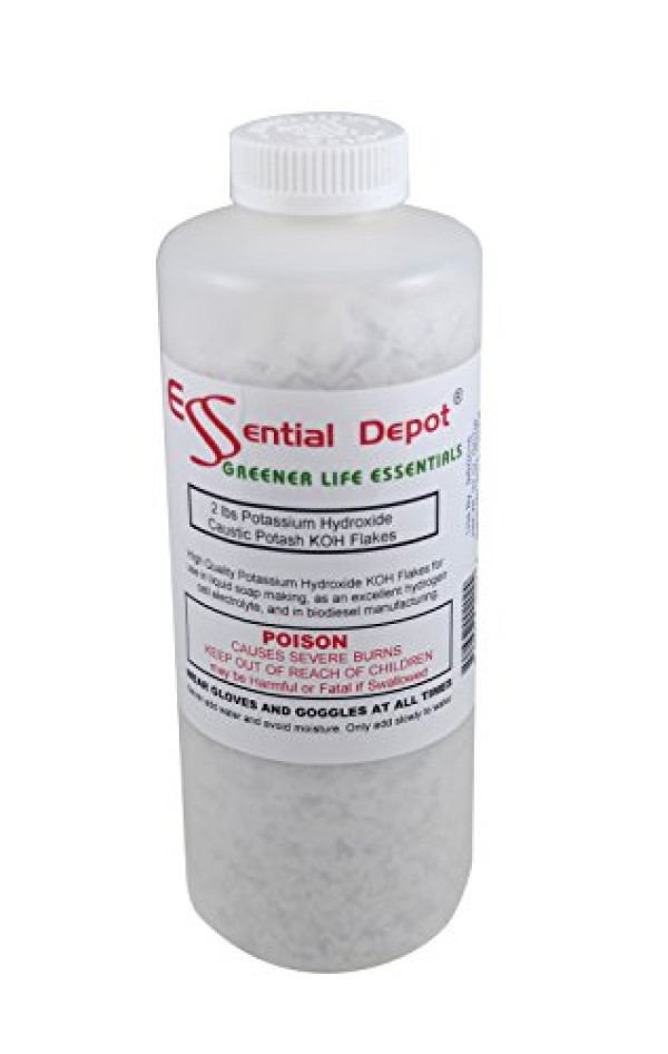 Essential Depot Potassium Hydroxide Flakes KOH, 2 Lbs