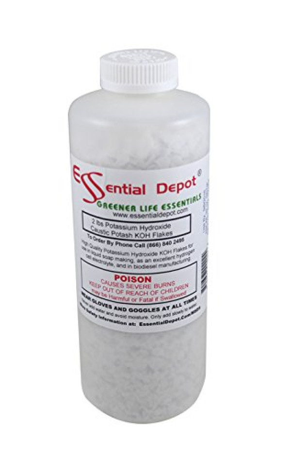 Essential Depot Potassium Hydroxide Flakes KOH, 2 Lbs
