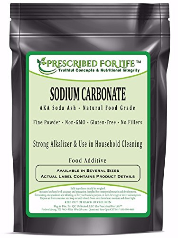 Sodium Carbonate - Natural Grade 100 Anhydrous Powder - Soda Ash, 2 kg