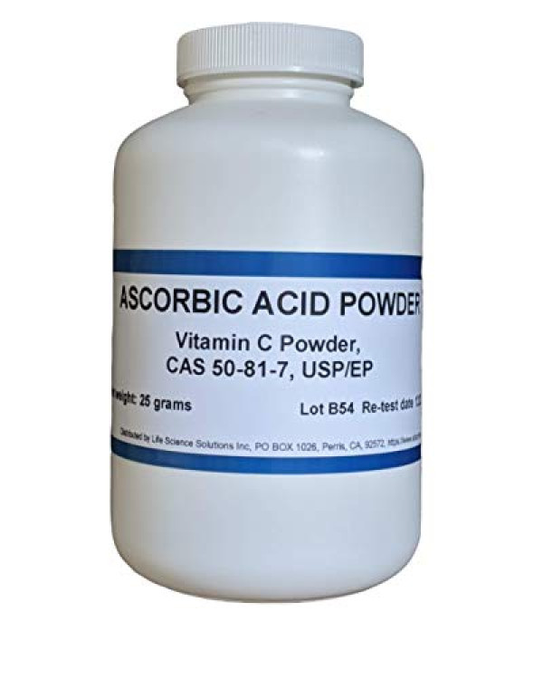 Vitamin C Powder (Ascorbic Acid) USP/EP, 25 Grams