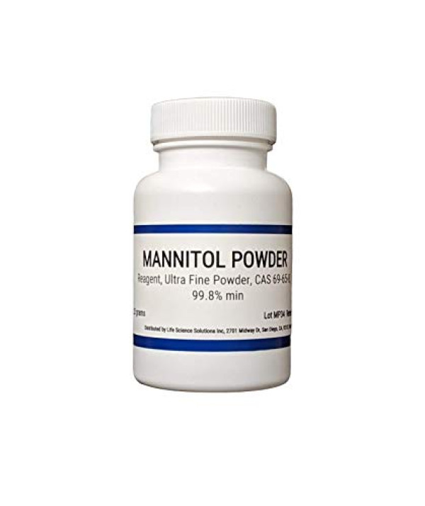 Mannitol Powder, 99%+, 25 Grams, CAS 69-65-8