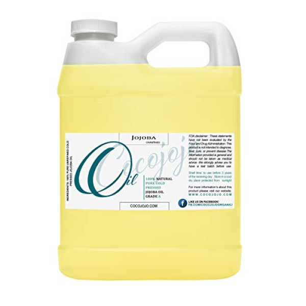 JOJOBA OIL Cold Pressed Unrefined, Natural 32 oz