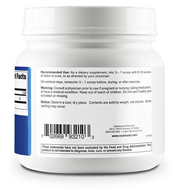 Nutricost Pure L-Leucine Powder 500 Grams