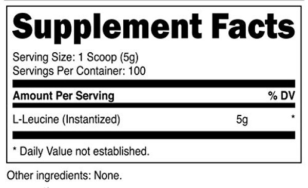 Nutricost Pure L-Leucine Powder 500 Grams