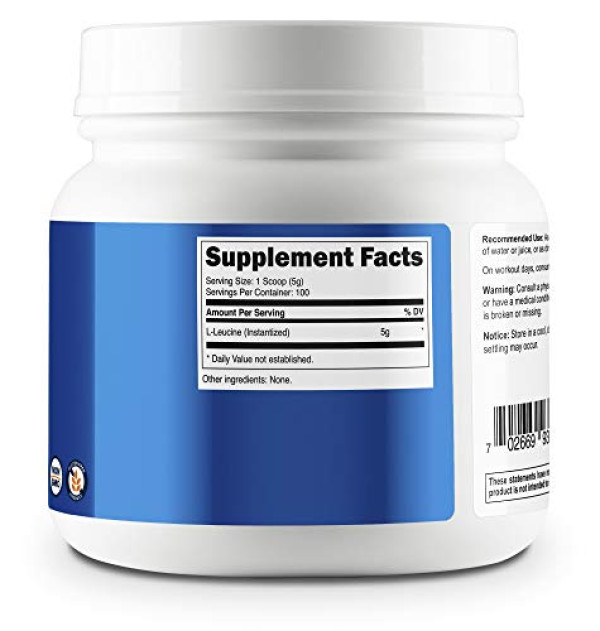 Nutricost Pure L-Leucine Powder 500 Grams