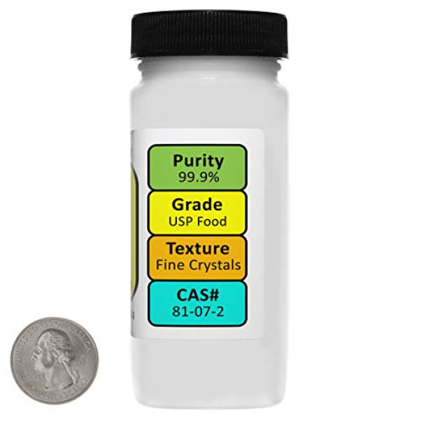 Sodium Saccharin [C7H4O3NSNa.2H2O] 99.9% USP Food Grade Crystals 4 Oz