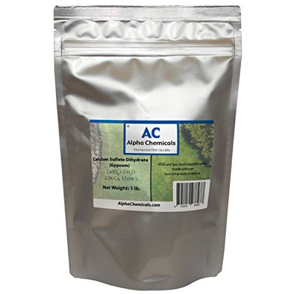 Calcium Sulfate Dihydrate, Gypsum, 1 Lb