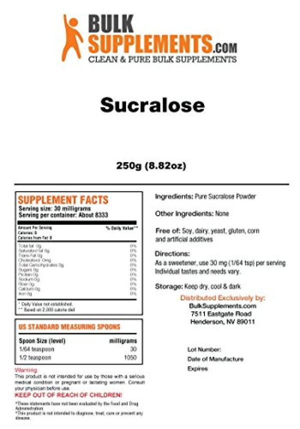 BulkSupplements Sucralose Powder 250 grams