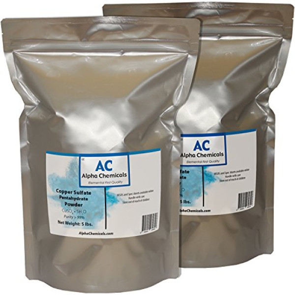 Copper Sulfate Pentahydrate - 25.2% Cu - 10 Pounds