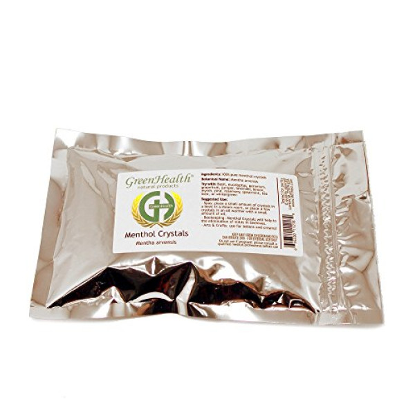 GreenHealth - 4oz - Premium Menthol Crystals 100% Natural by Greenals