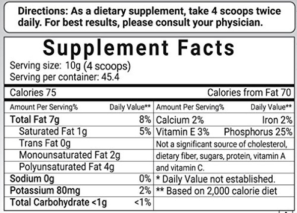 US Grown Organic Sunflower Lecithin Powder, 1 Pound (454g)