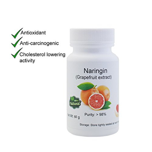Natural Grapefruit Extract Powder, 98+% Naringin, 50 g