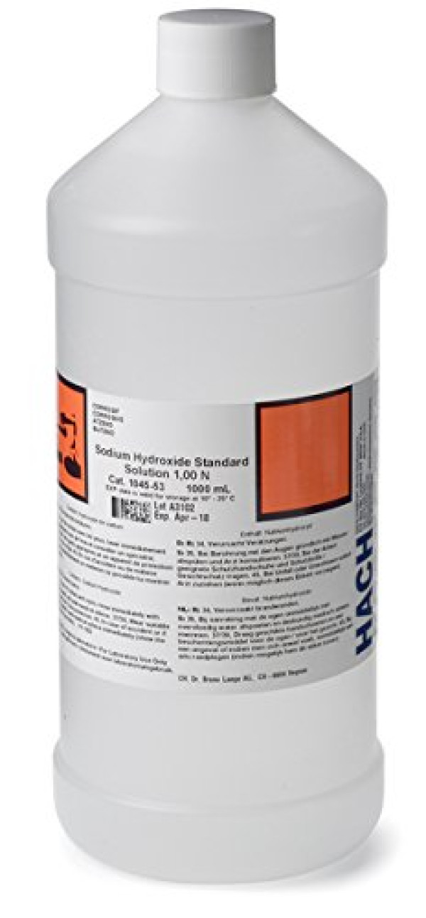 Hach 104553 Sodium Hydroxide Standard Solution, 1.000 N, 1 L