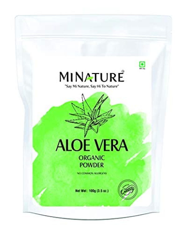 USDA Organic Aloe Vera Powder, Aloe Barbadensis, 100g (3.5 oz)