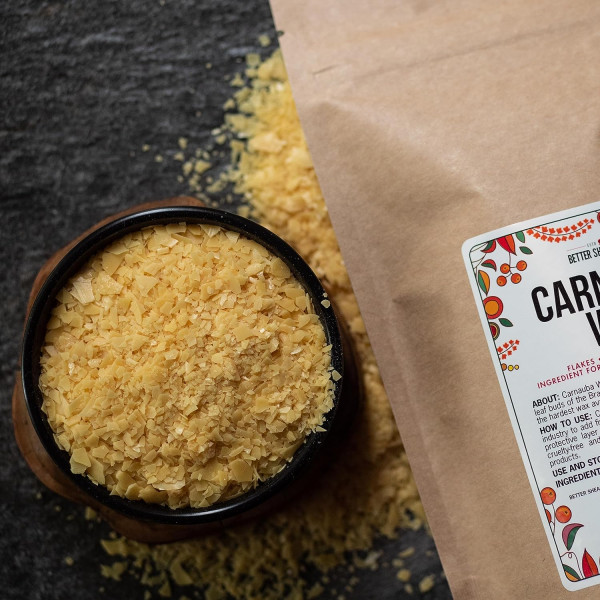 Carnauba Wax Flakes, Food grade, Vegan, 1 Lb
